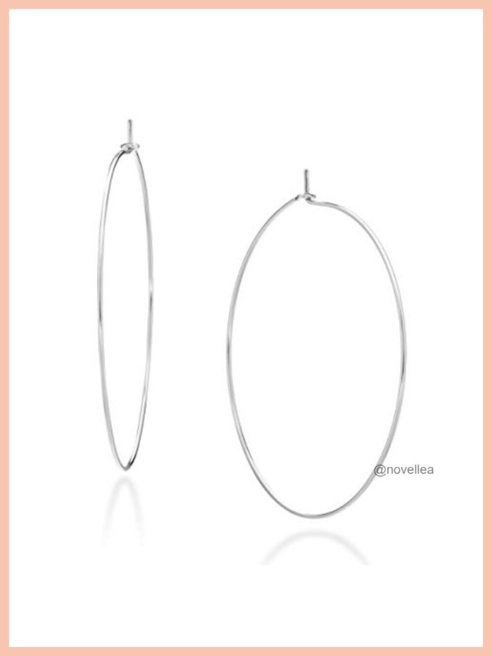 925 Sterling Silver or 18K Gold Plated Thin Threader Hoop Earrings Italy